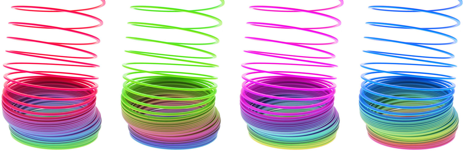 Iterate! Adaptive Management for an Undefined Future (photo of colorful Slinkys)